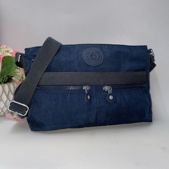Kipling Nylon Crossbody Blue Medium - Picture 1 of 9